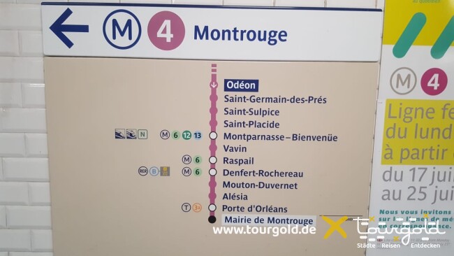 Metro Paris _Stationen in meine Richtung